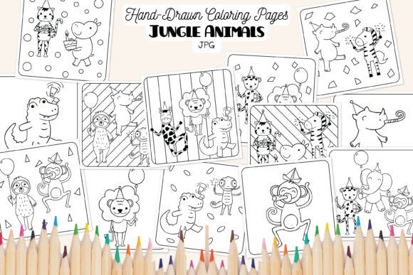 Download Jungle Animals | Birthday Coloring Pages - Premium Resources