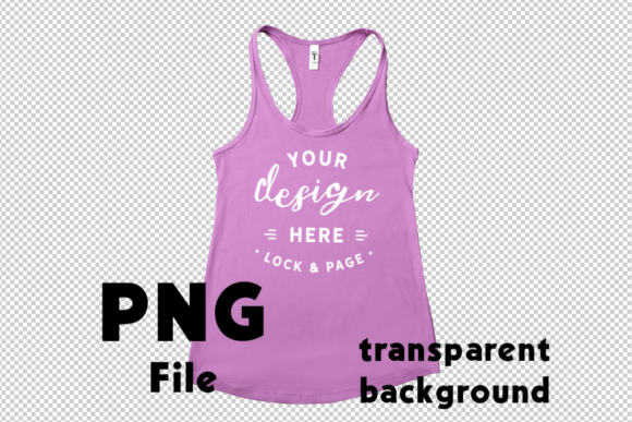 Download PNG Lilac Next Level 1533 Tank Top Mock - Premium Bundle