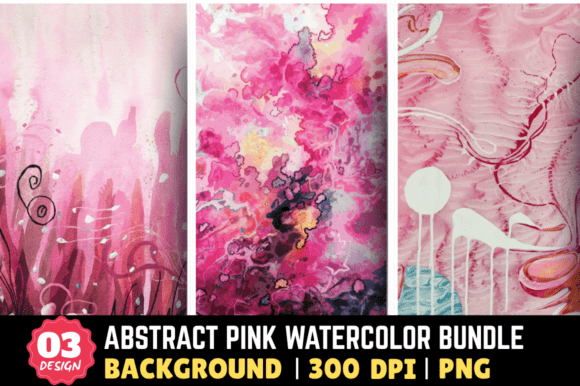 Download Abstract Pink Watercolor Bundle - Pink watercolor Collection