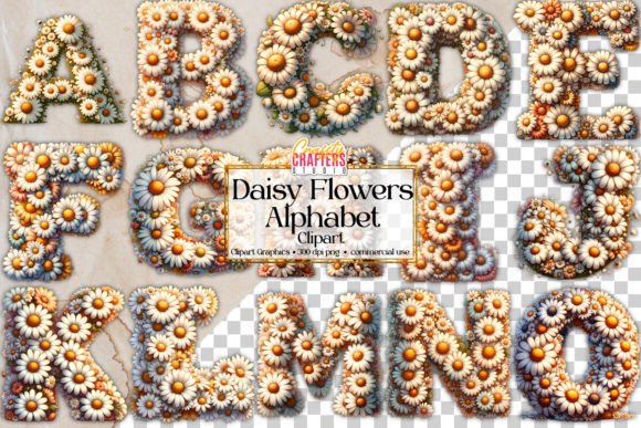 Download 52 Daisy Flowers Alphabet Spring Bundle - Spring bundle Collection